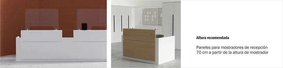 Paneles separadores recepciones coronavirus