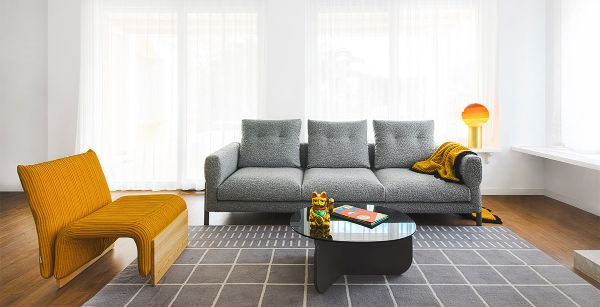 Sofä gris para oficina