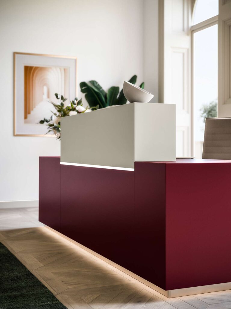 Ventajas y beneficios de tener el mostrador de recepcion curvo