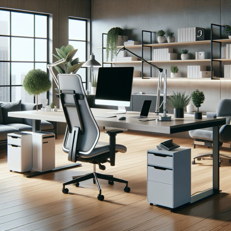 distribucion ergonomica del equipo de oficina