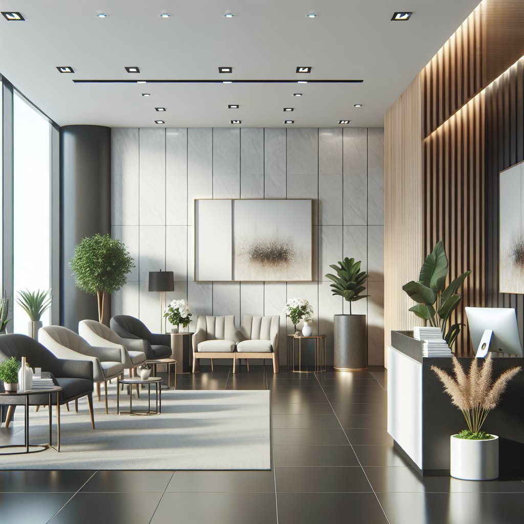 recepciones modernas para oficinas